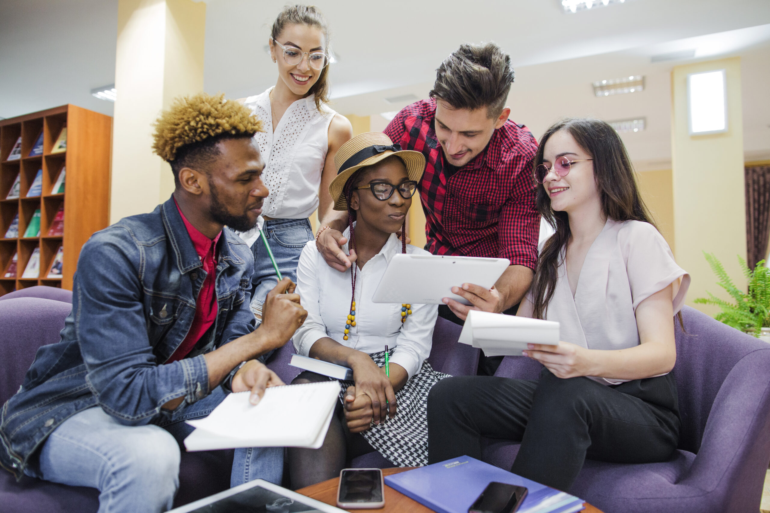 Home youngsters communicating library room